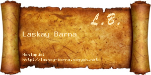 Laskay Barna névjegykártya