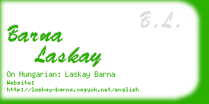barna laskay business card
